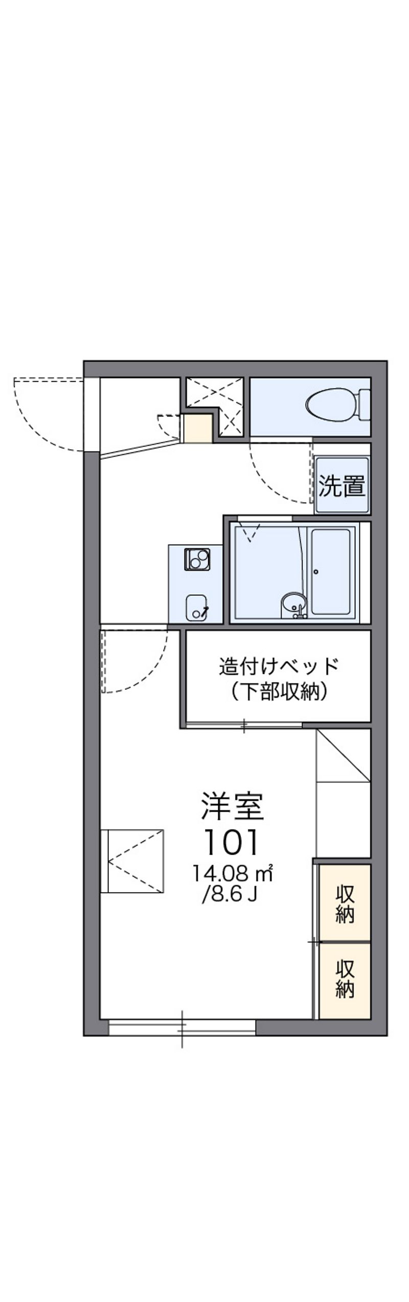 レオパレス雪月花 間取図
