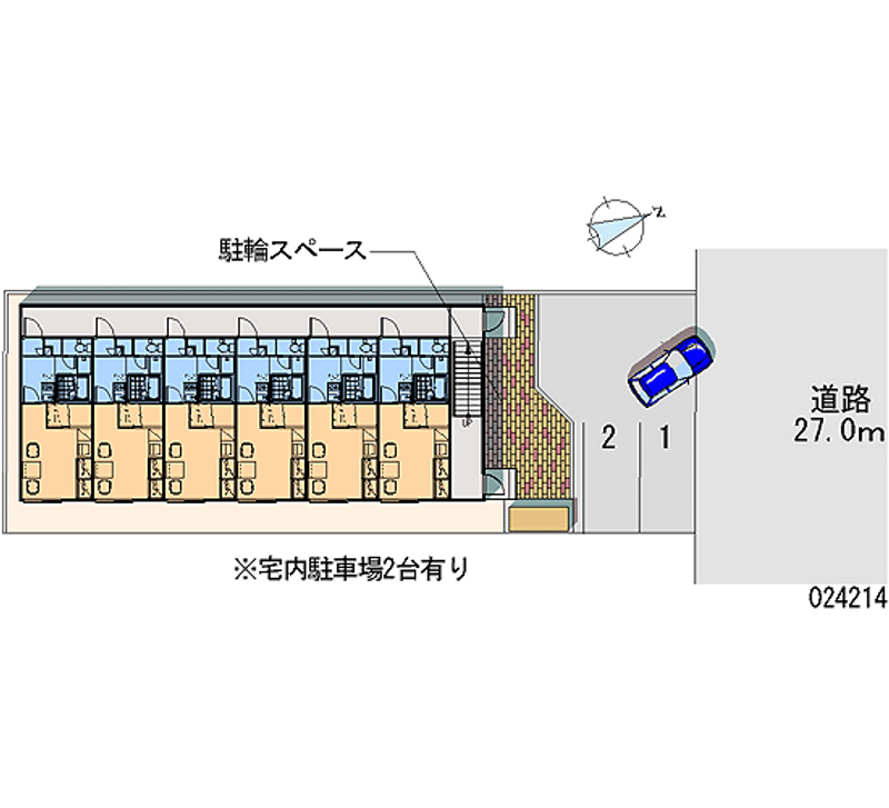 レオパレスオーキッドⅡ 区画図