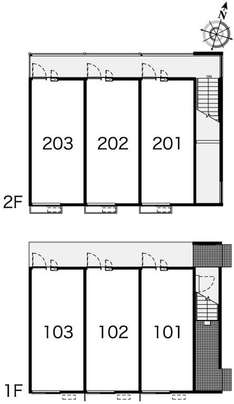 レオパレスむっく 間取配置図