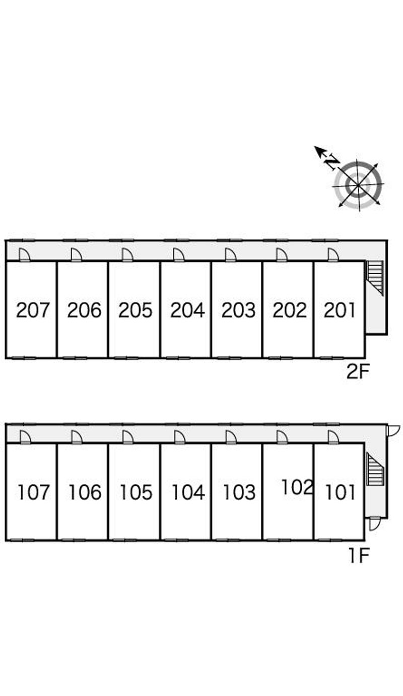 レオパレスぎぷふぇるⅡ 間取配置図