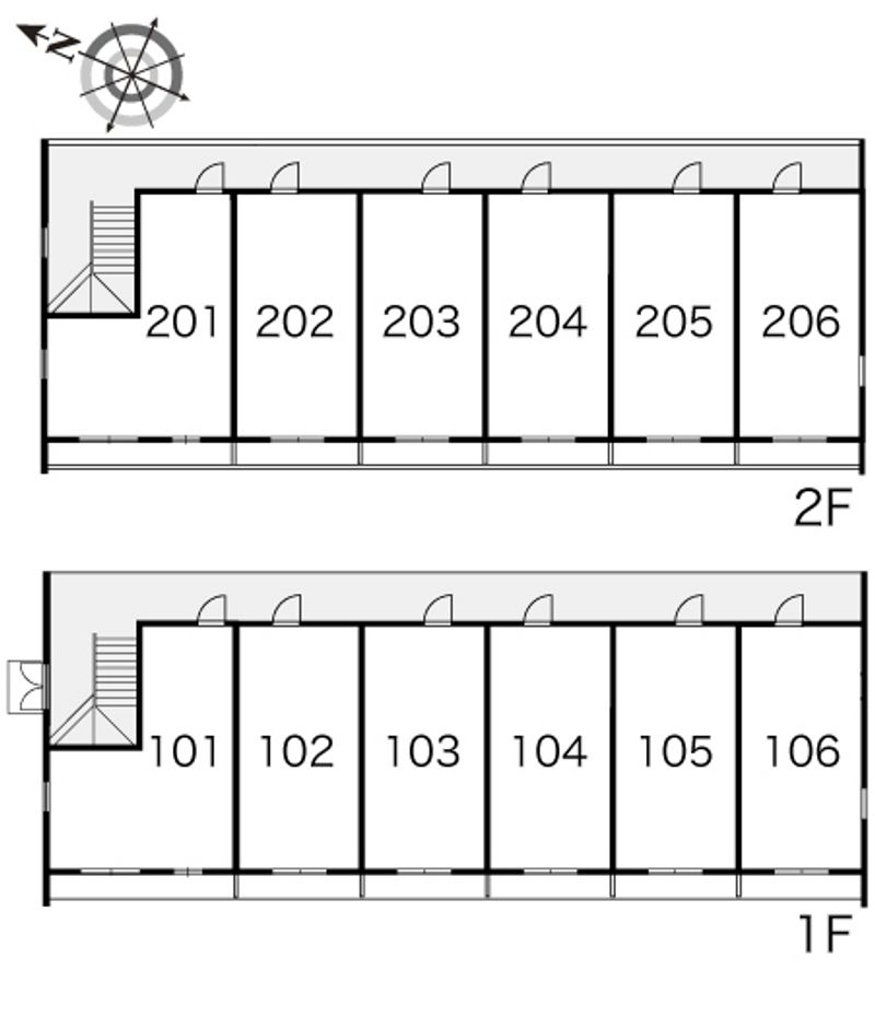 レオパレス黒瀬 間取配置図