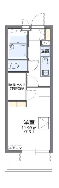 レオパレス向陵西 間取り図