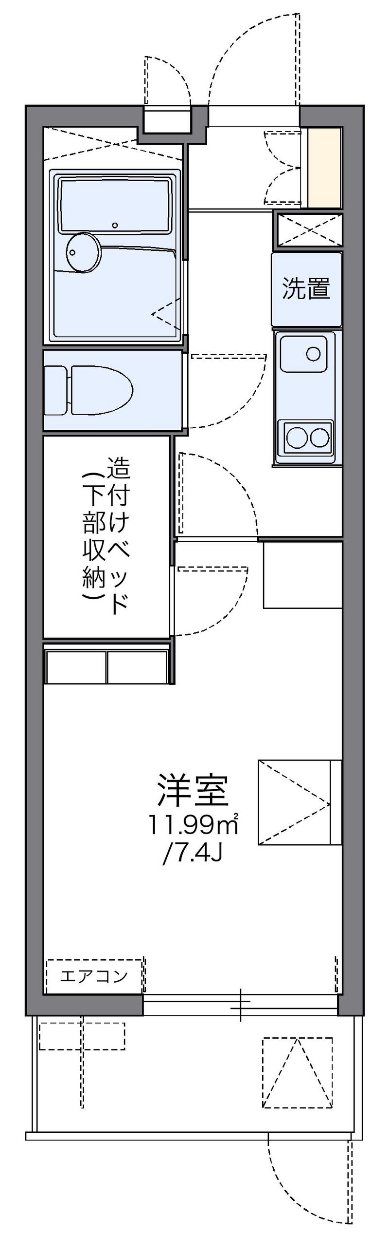 レオパレスＵｒｂａｎ桂坂 間取図