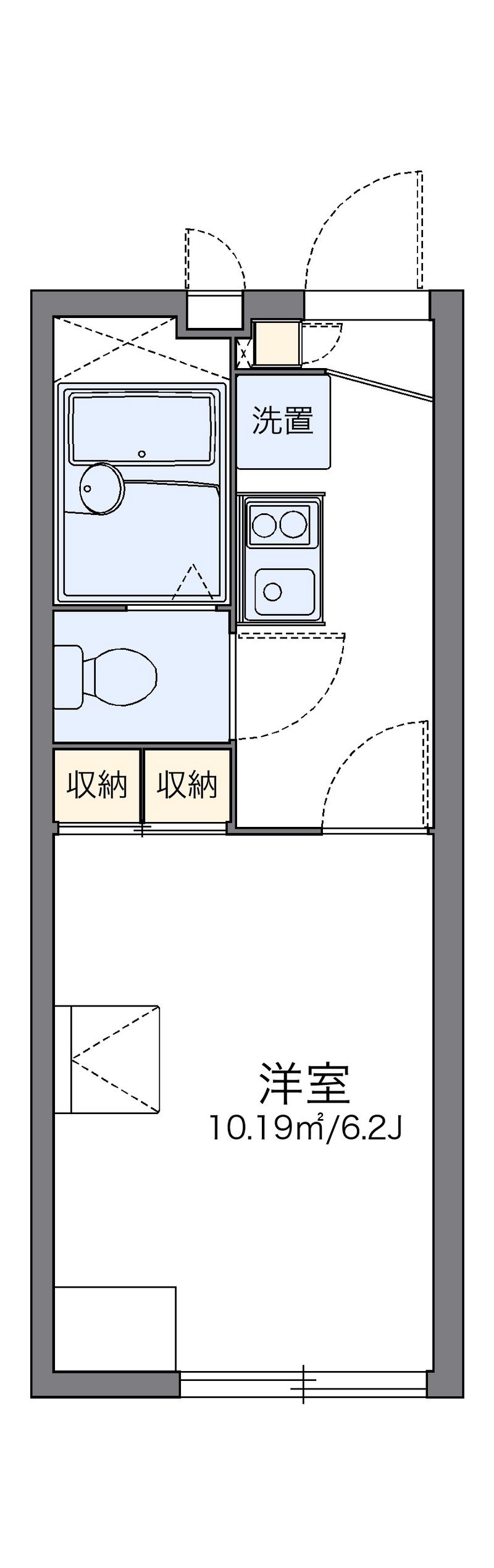 レオパレス若林 間取図
