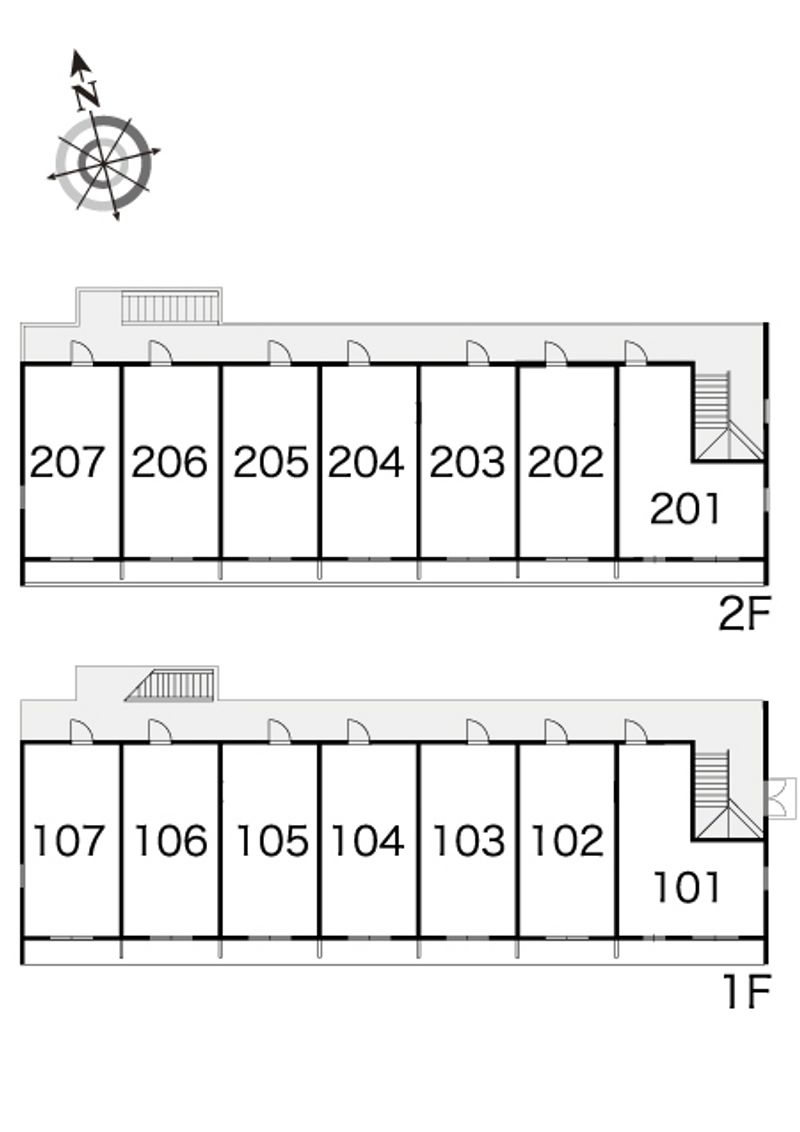 レオパレス八代 間取配置図