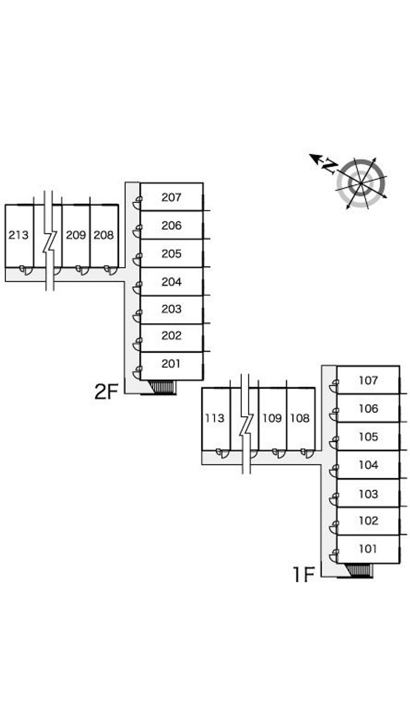 レオパレスＥＣＨＩ 間取配置図