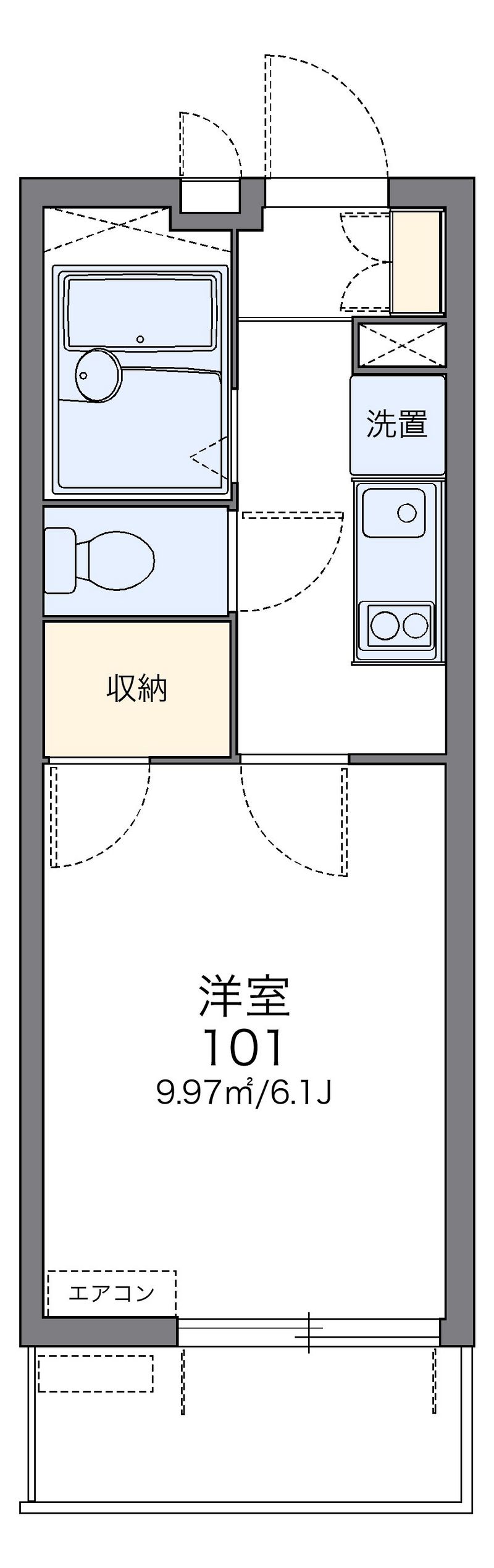 レオパレス上之園 間取図