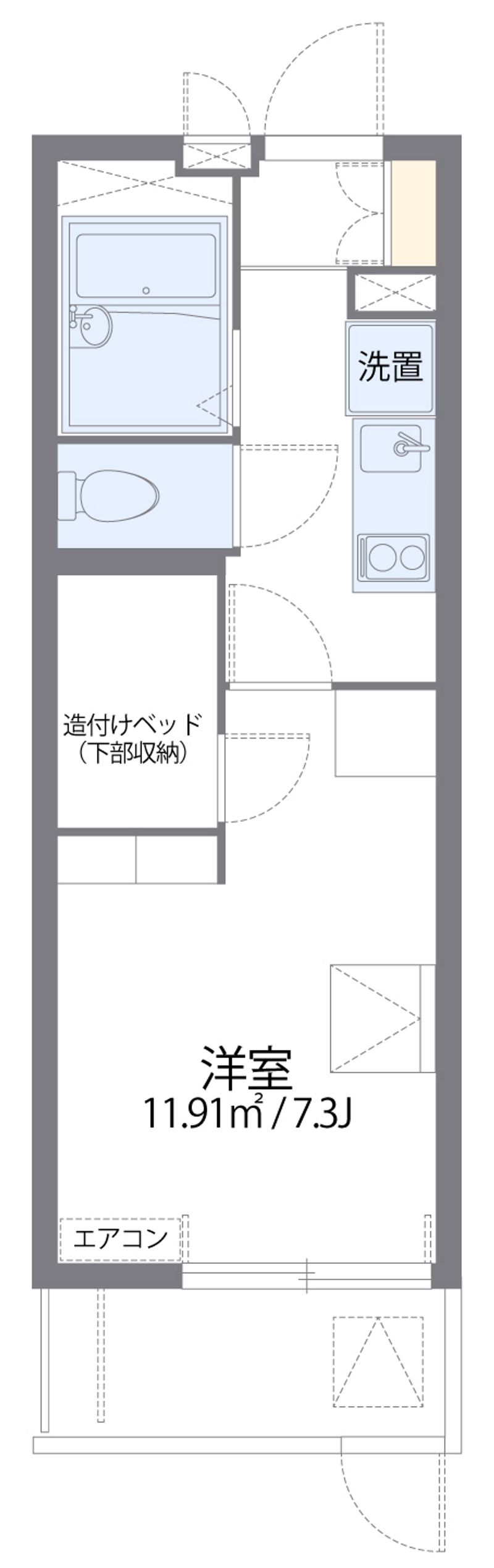 レオパレスシャルマン柴島 間取図