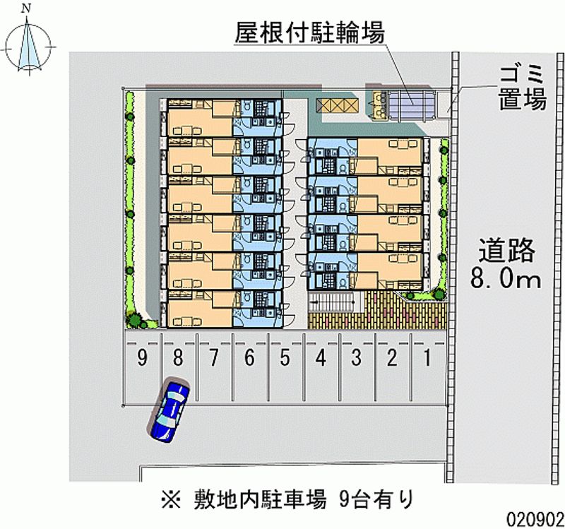 レオパレスドゥジェーム 月極駐車場