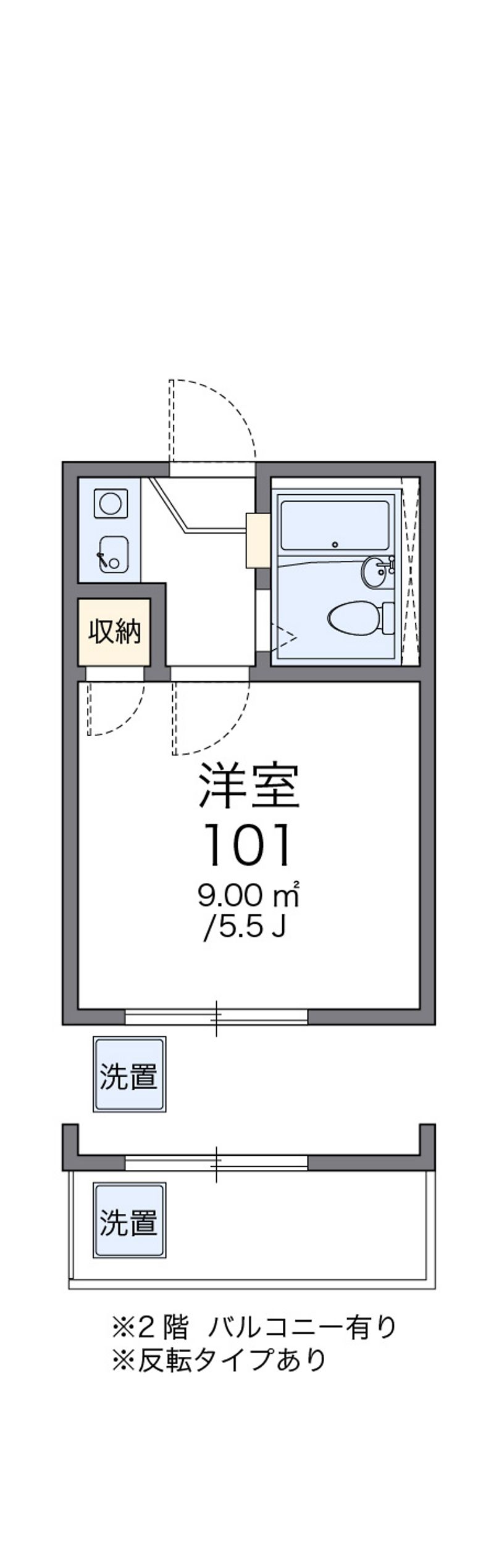 レオパレスホワイトアイランド 間取図