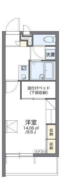 レオパレスケイスピリット百合鴎 間取り図