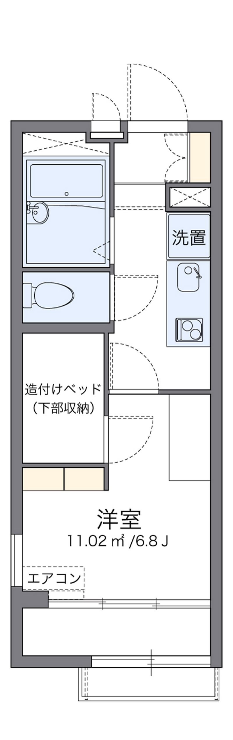 レオパレスフェチュール武井 間取図