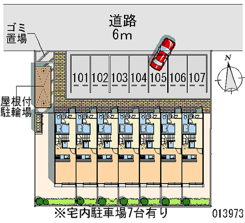 レオパレス内膳 月極駐車場