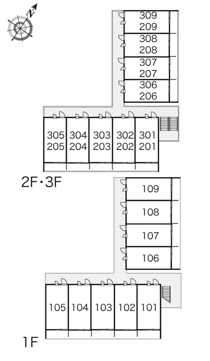 レオパレス羽邑 間取り配置図