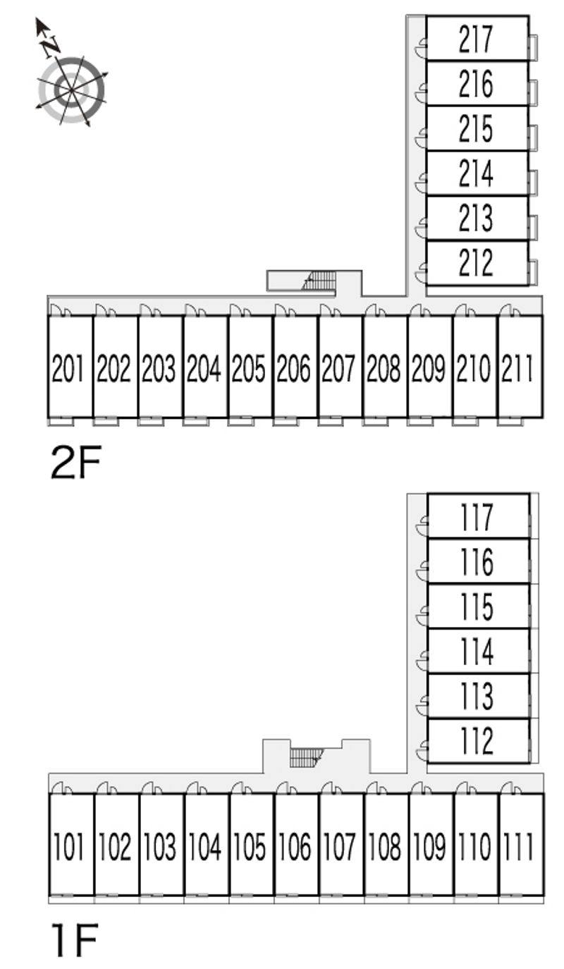 レオパレス六甲北二番館 間取配置図