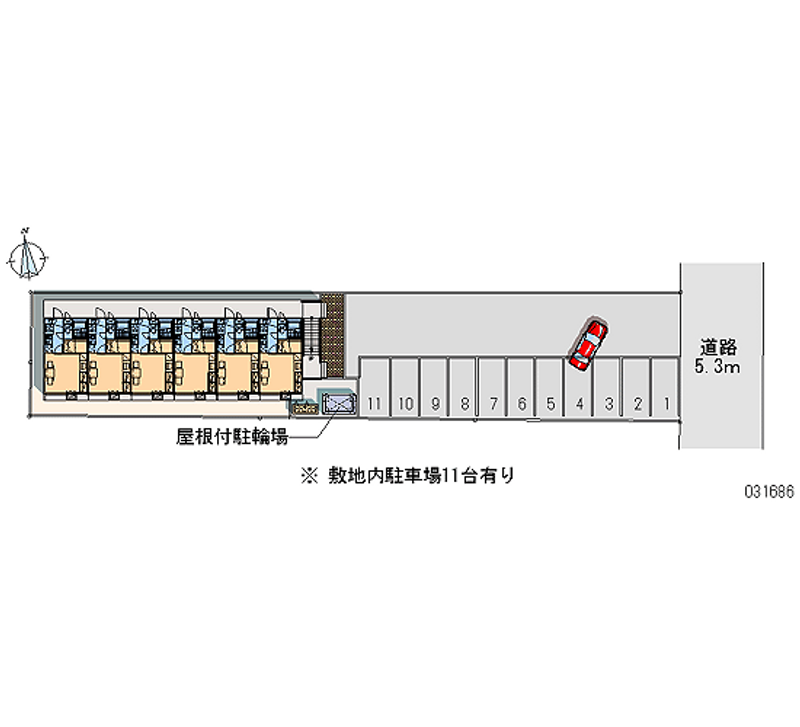 レオパレスはらなか 月極駐車場