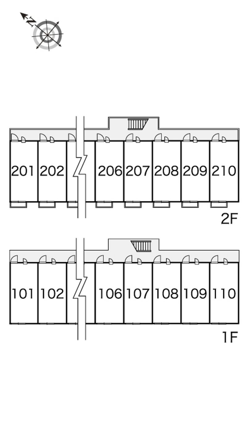 レオパレス牛久シンエイ 間取配置図