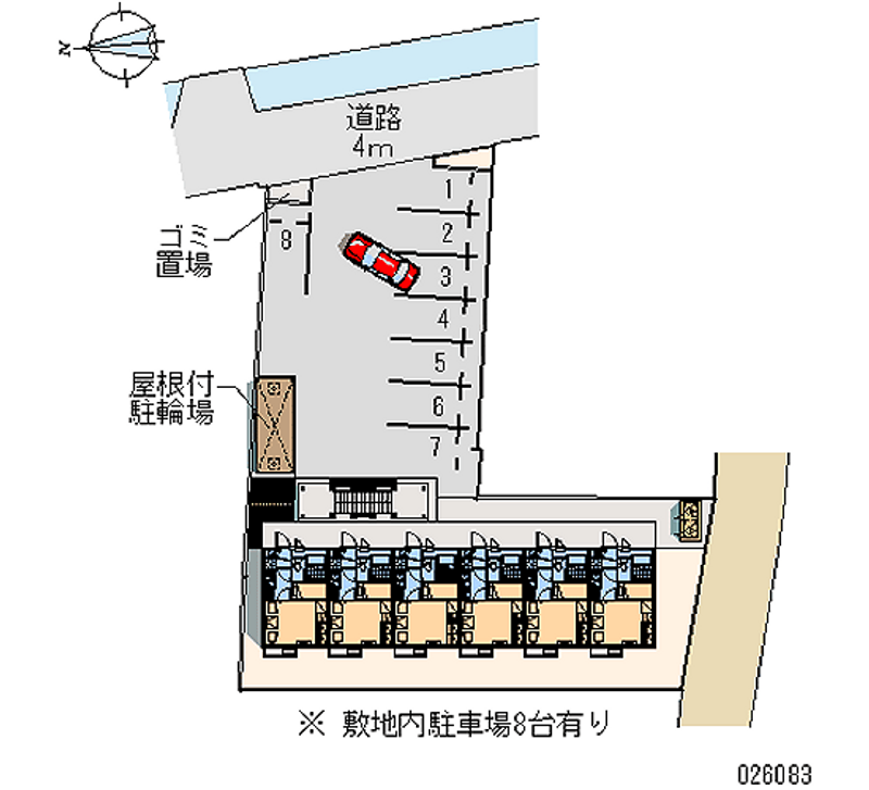 レオパレスハーベスト迫戸 月極駐車場