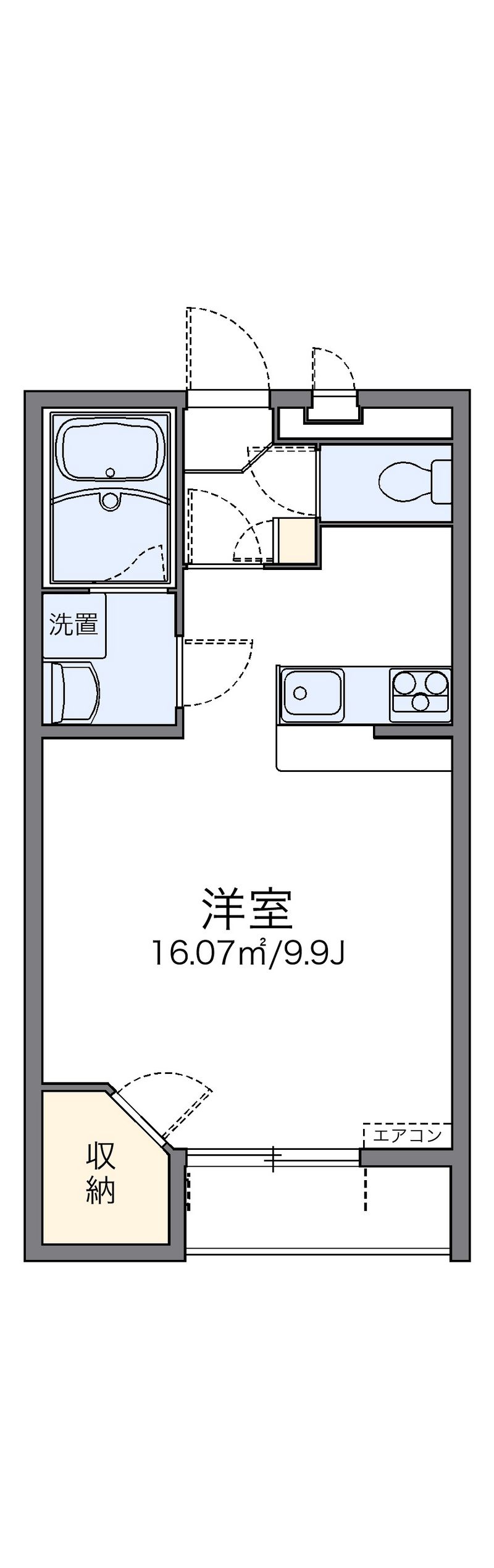 レオパレスあいれすと田村 間取図