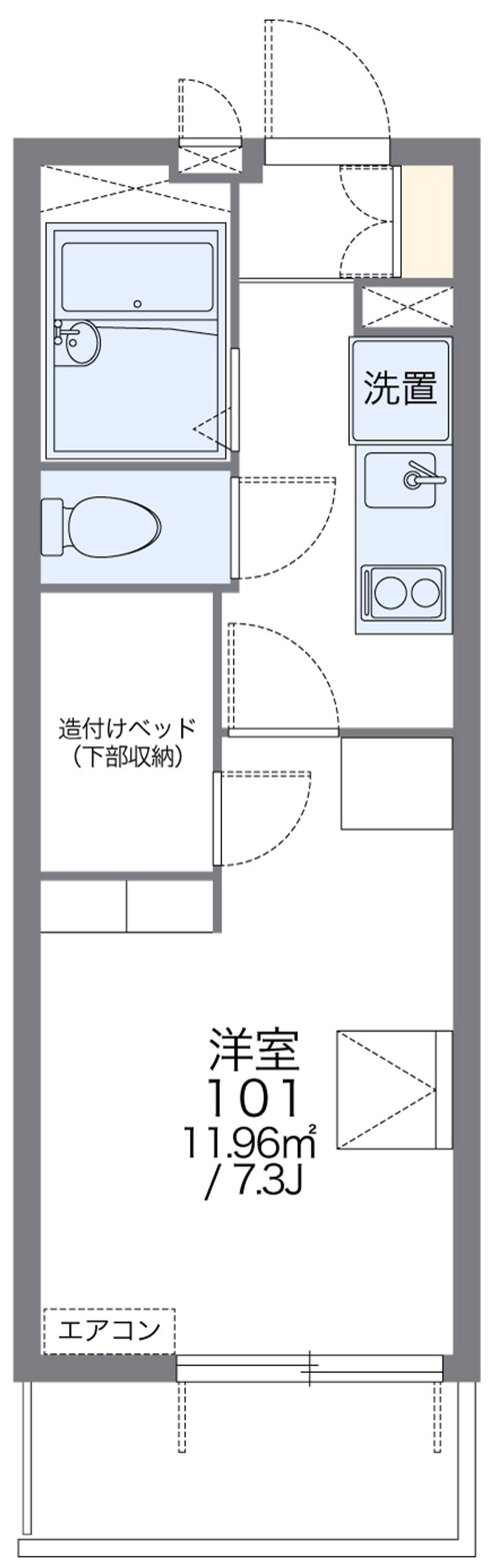 レオパレスウタガワ 間取図