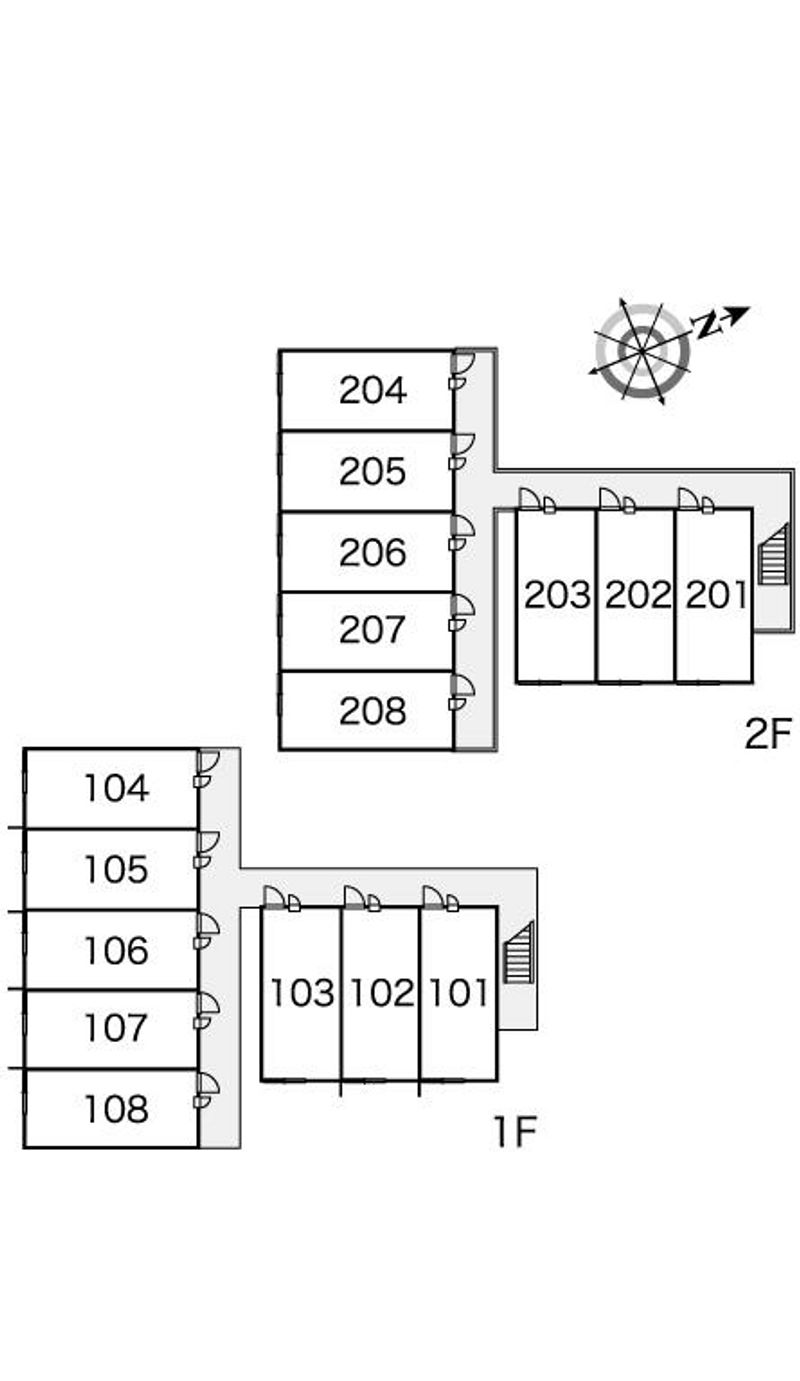 レオパレスボン　ボヤージュ 間取配置図