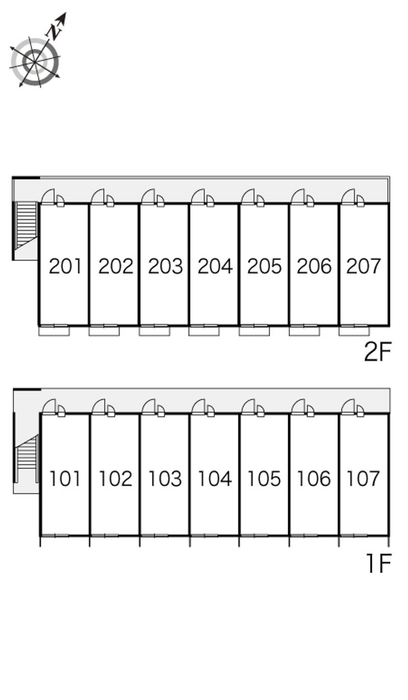 レオパレスホークヒルズ 間取り配置図