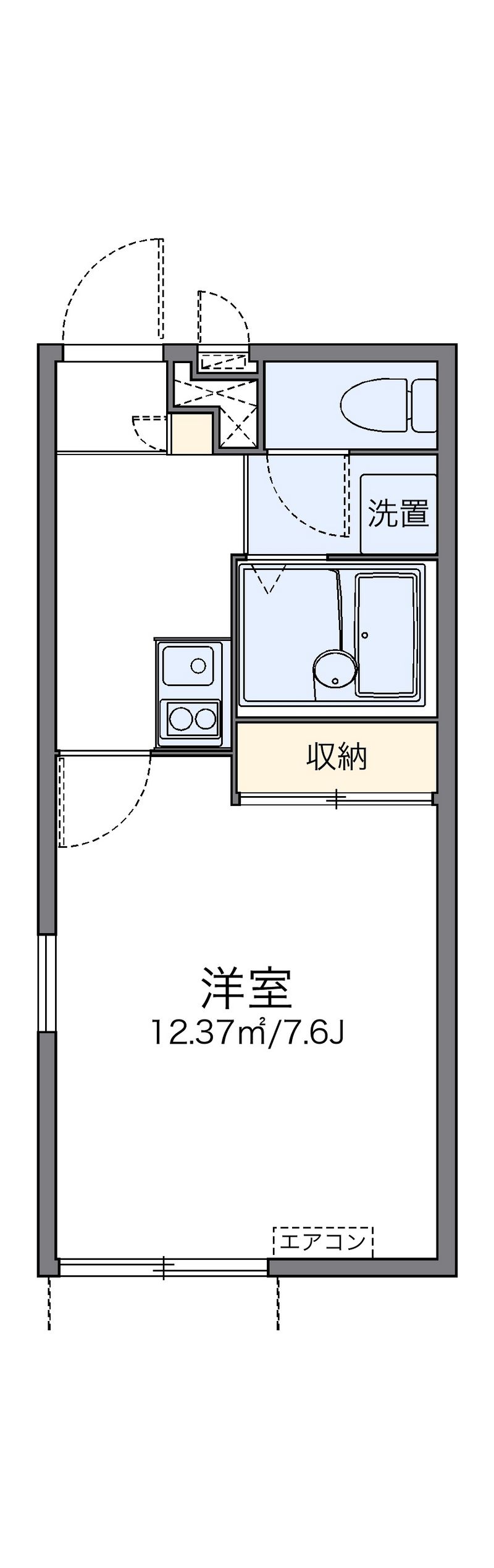 レオパレスソレイユ摩耶 間取図