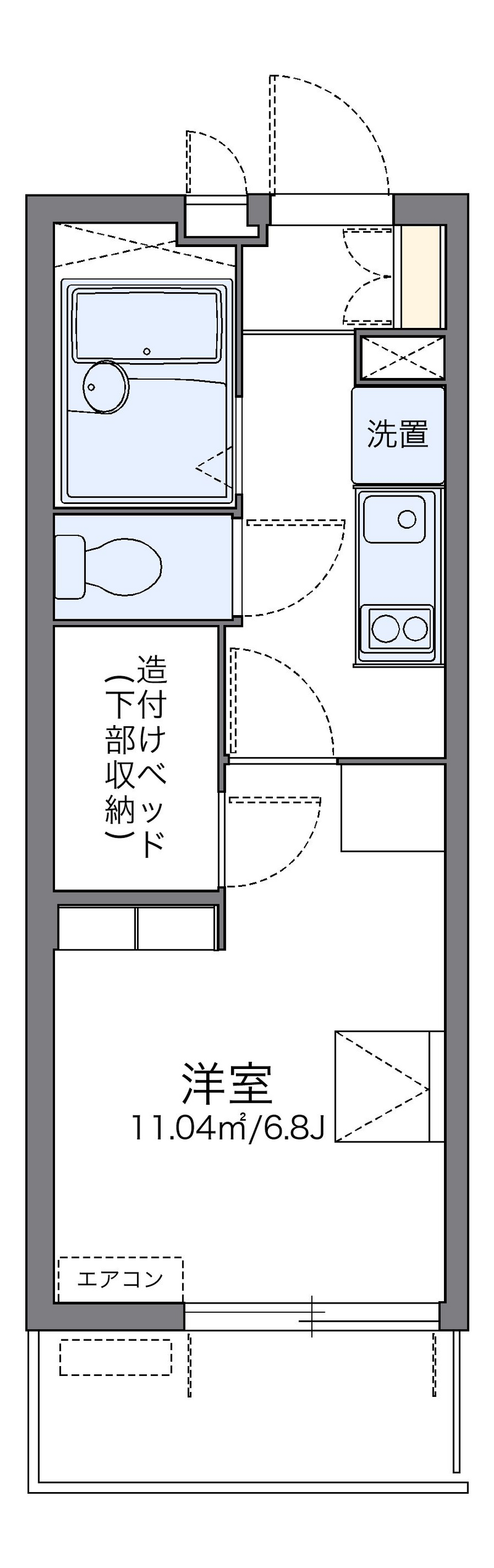 レオパレスＡｒｃａｄｉａ　Ａ 間取り