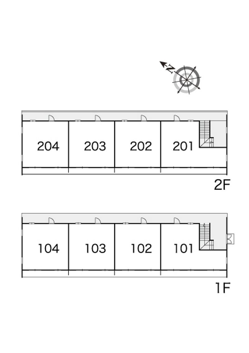 レオパレスＯＺ−２ 間取配置図