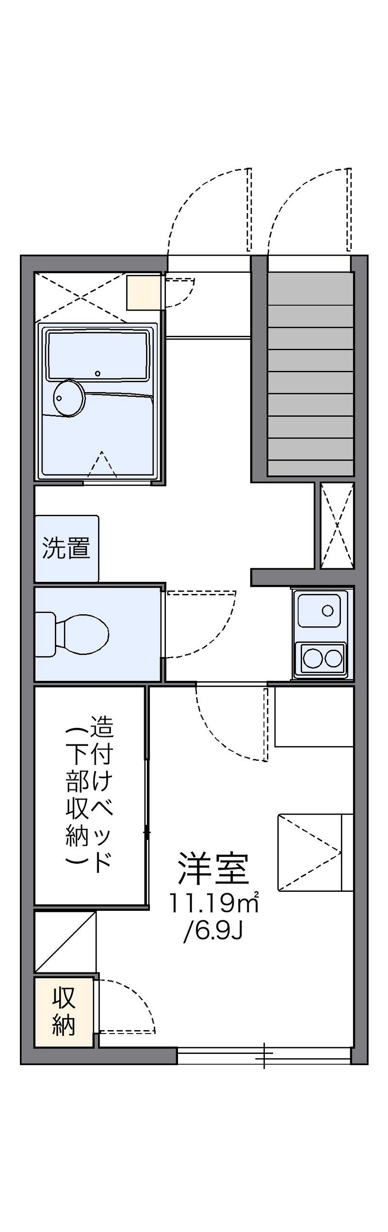 レオパレスシエスタ 間取図