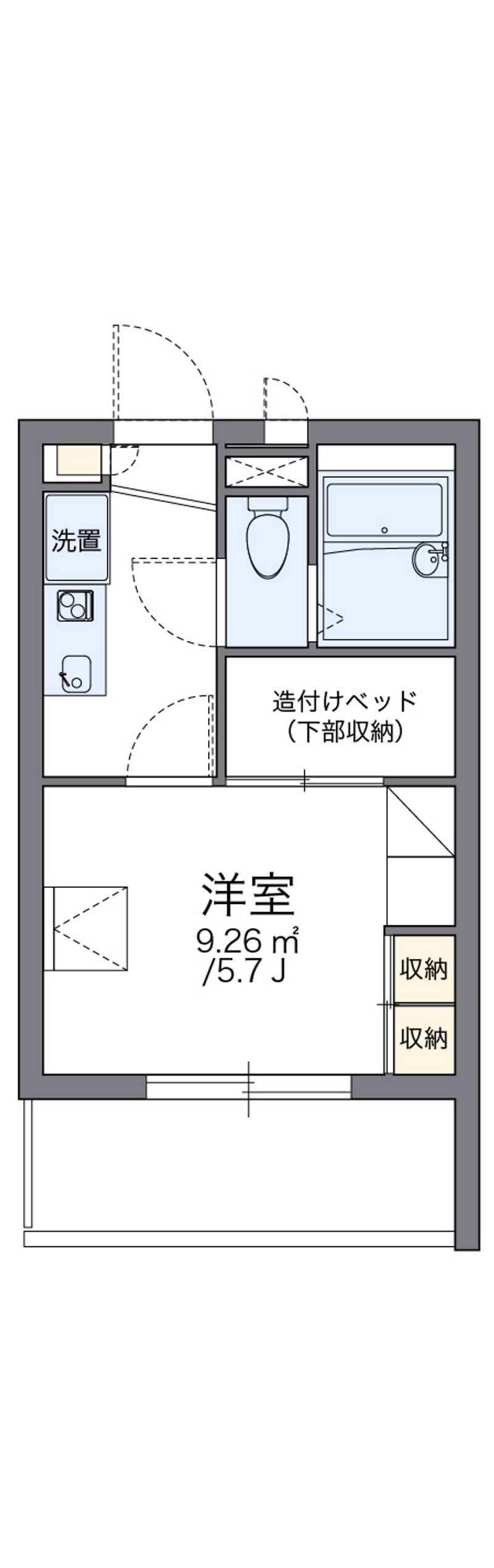 レオパレスタウンコート北田辺 間取り
