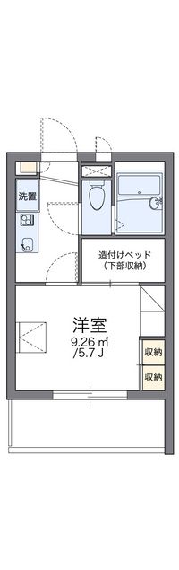 レオパレスタウンコート北田辺 間取り図