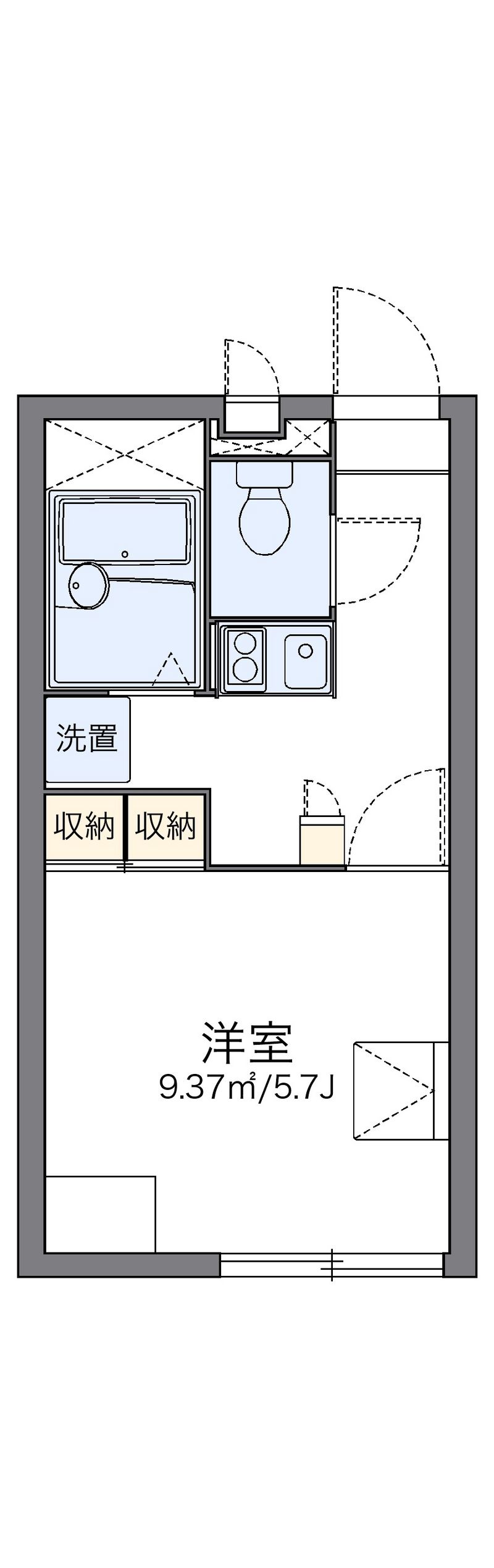 leopalace K Patio Taishomachi Floor plan