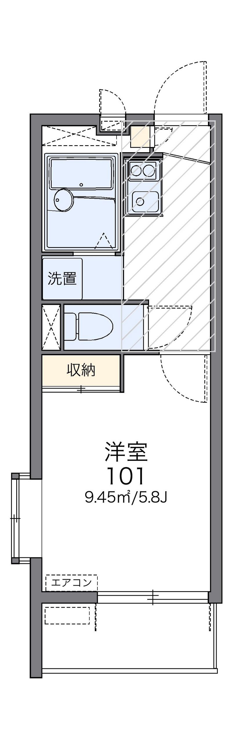 レオパレスホワイトヒルズⅡ 間取図