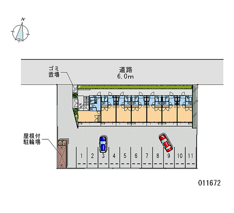 レオパレスセントティアラ 月極駐車場