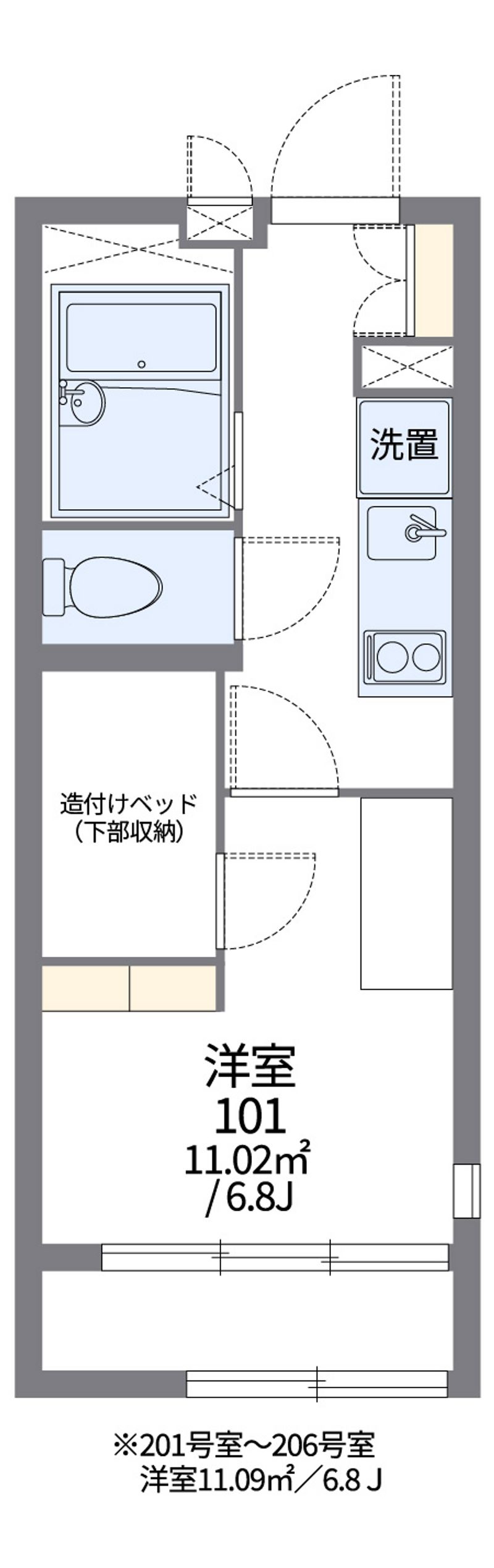 レオパレスピュア 間取図