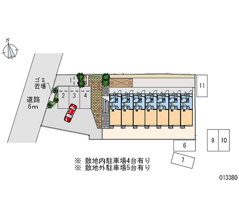 レオパレスしなの 月極駐車場