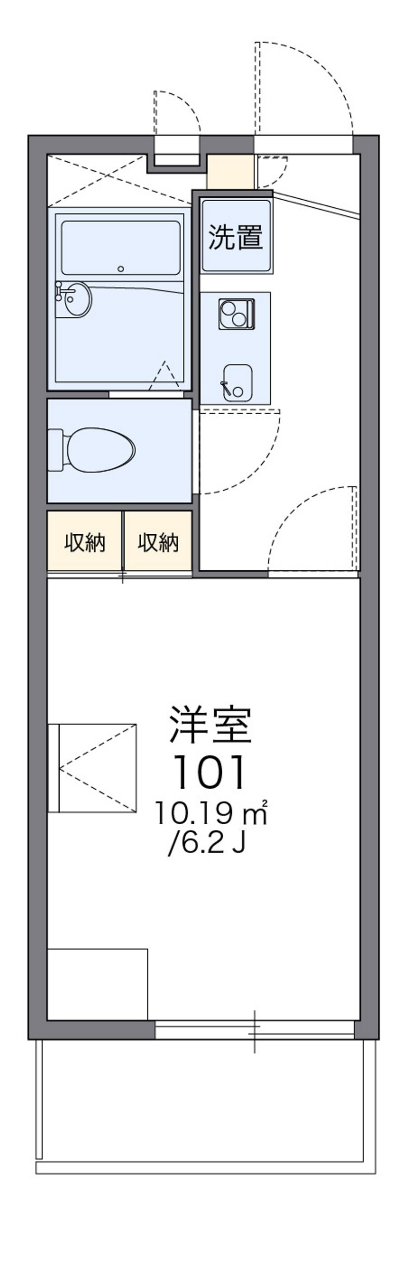 レオパレスルシェルブルー東大阪 間取図