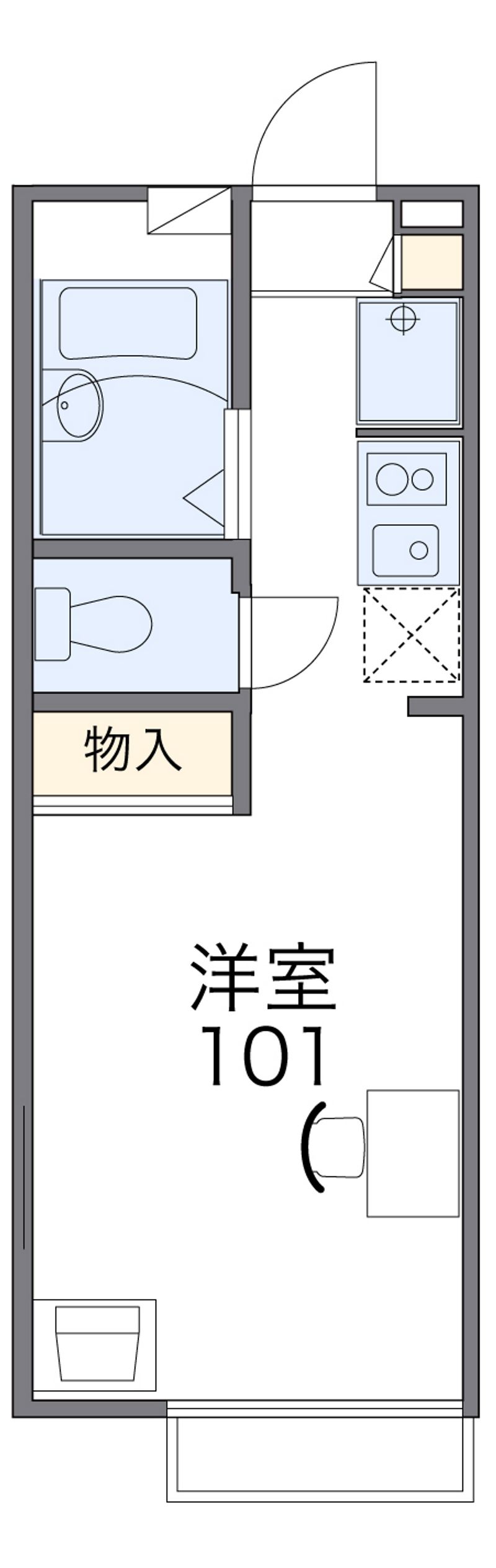 レオパレスフォーブル下馬 間取図