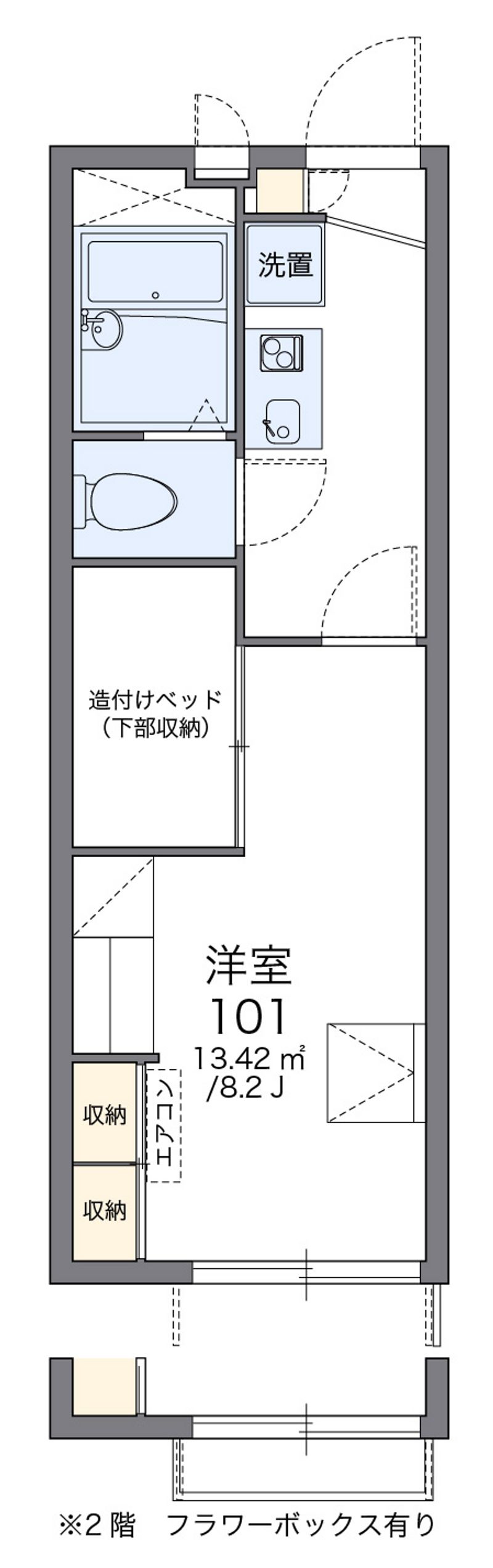 レオパレスバロンⅠ 間取図