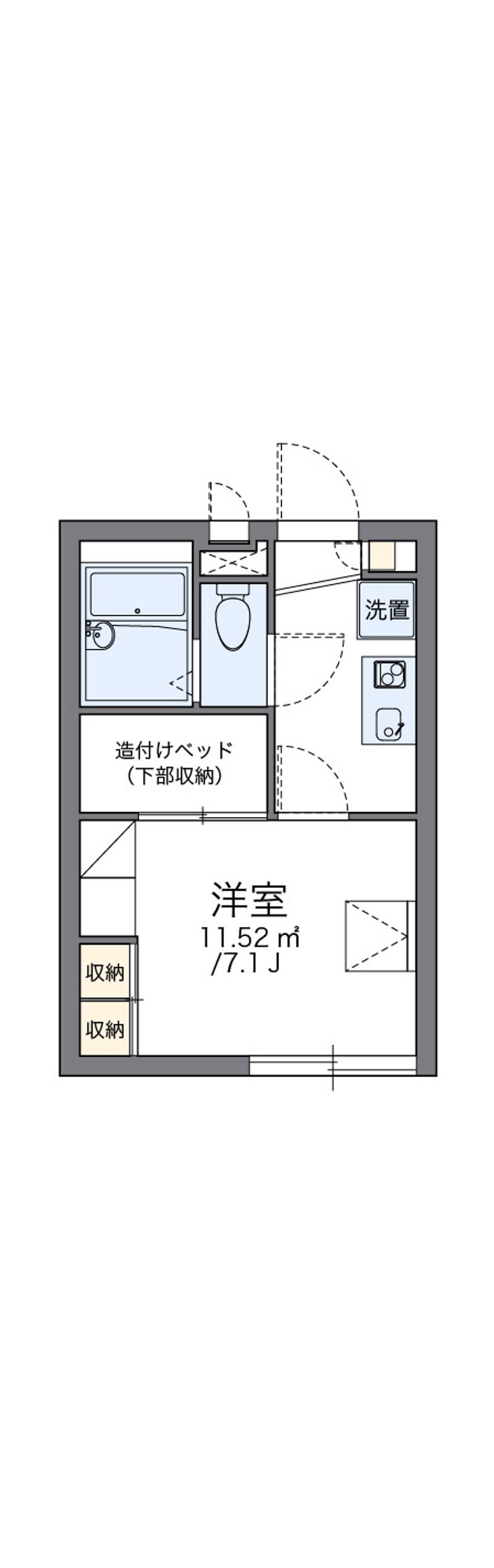 レオパレス千早 間取図