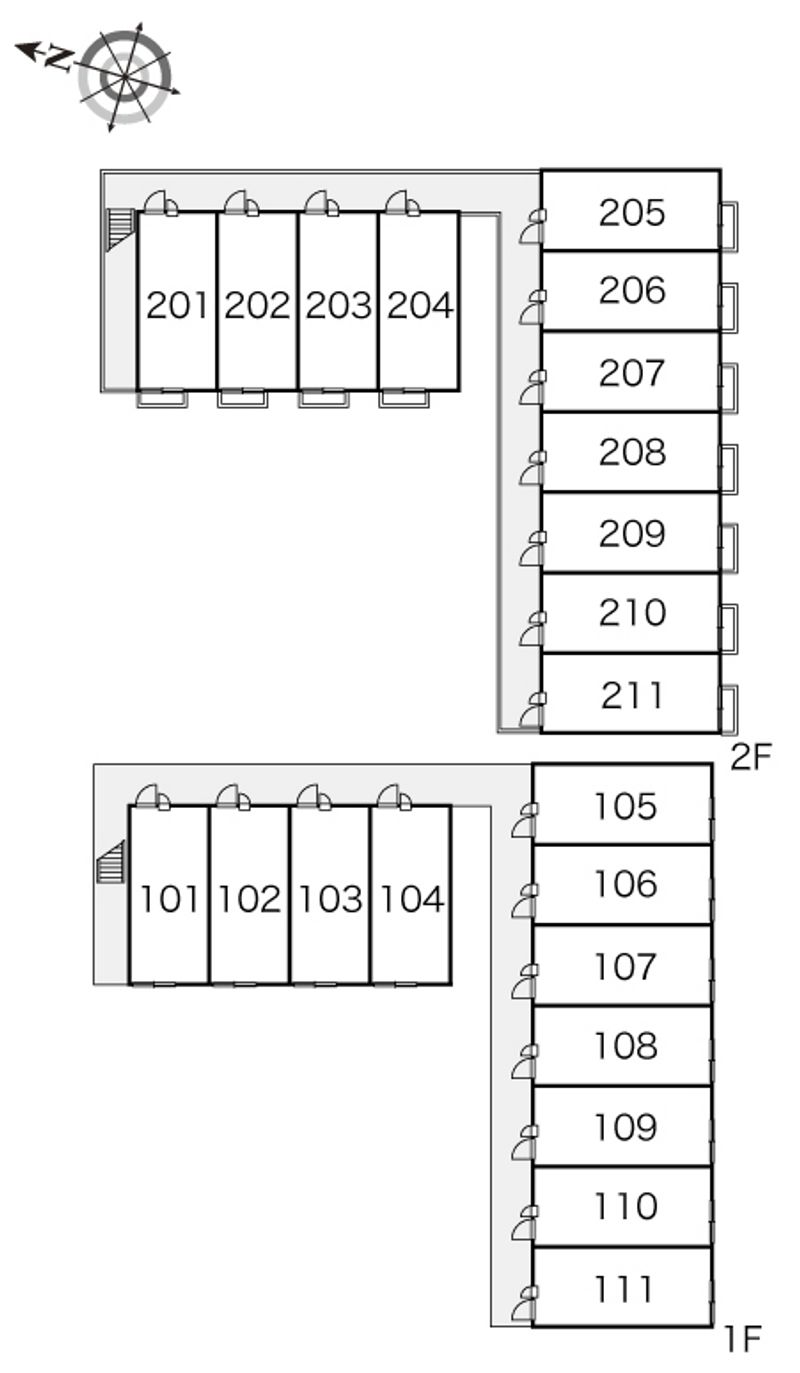 レオパレス桂 間取配置図
