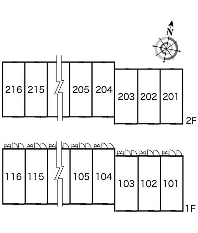 レオパレスなみうち 間取配置図