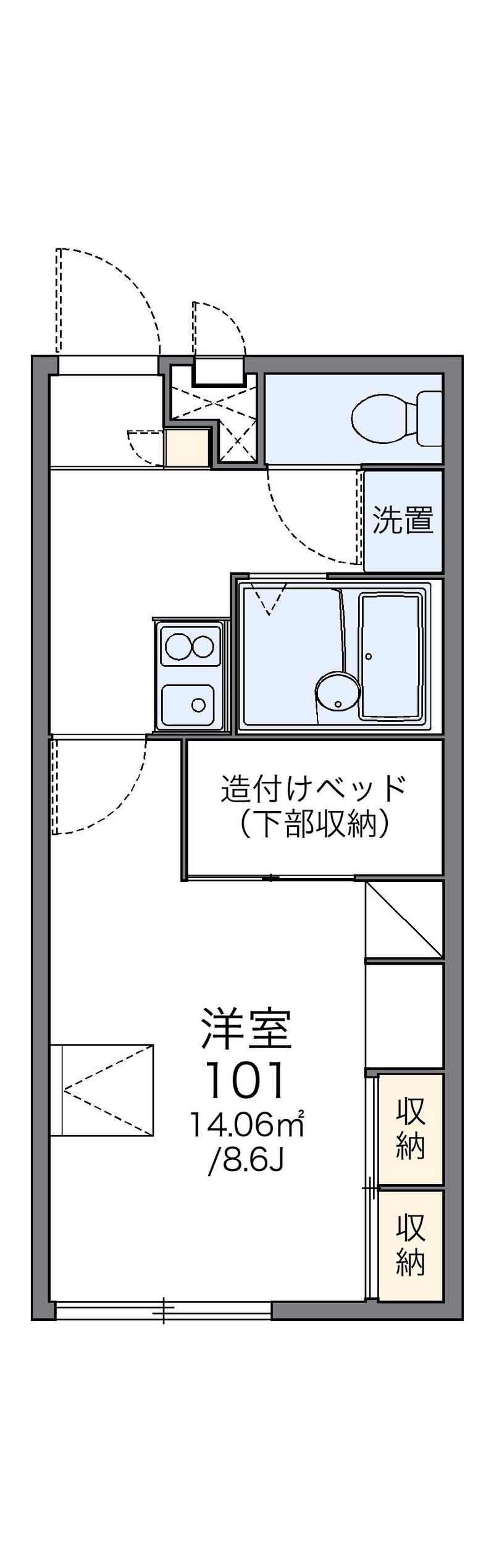 レオパレス諏訪形 間取図