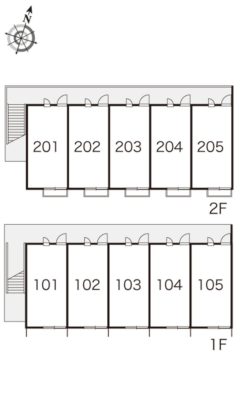 レオパレスＩＷＡＳＥ　Ｔ・Ｒ・Ｙ 間取り配置図