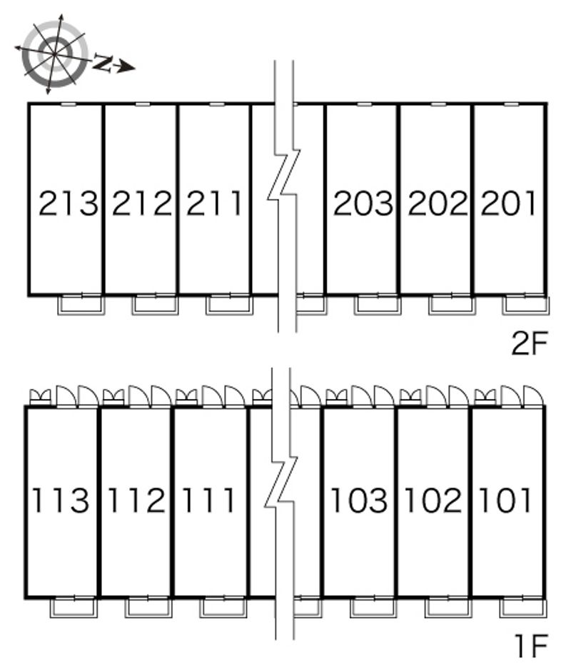 レオパレス一本木 間取配置図