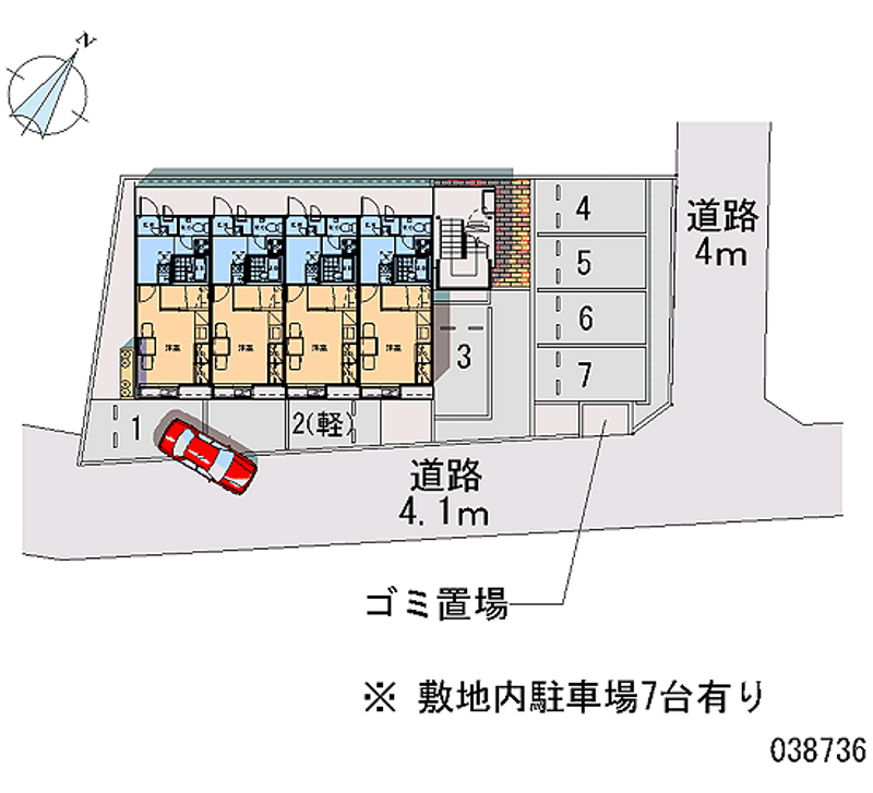 レオパレス御林 月極駐車場