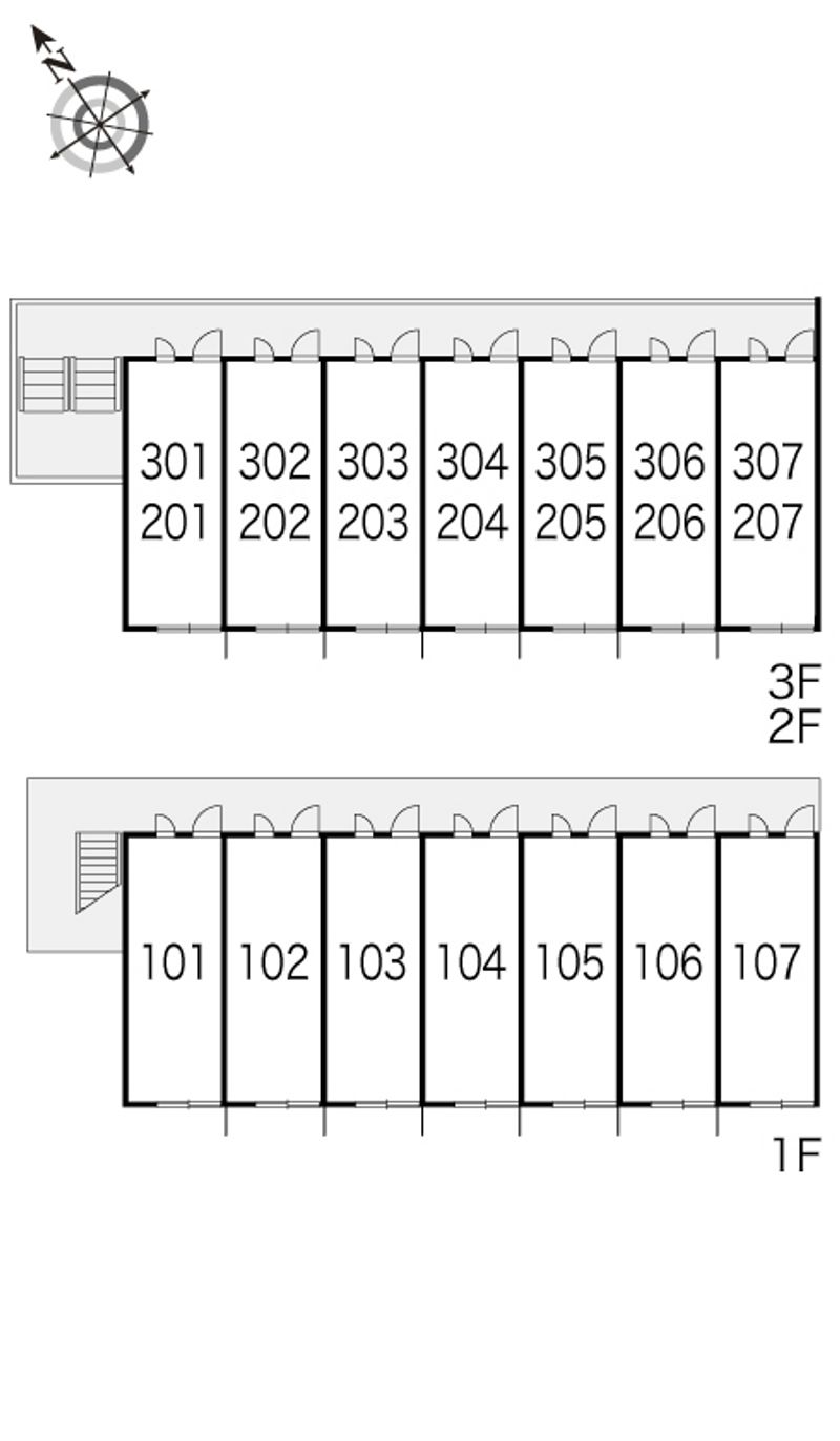 レオパレスチェリーメゾン湘南Ⅱ 間取配置図