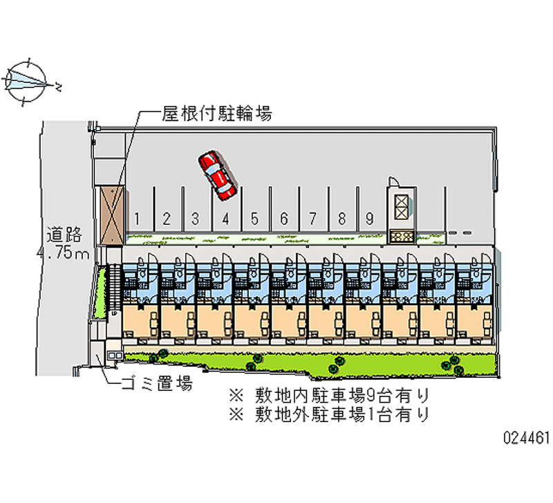 24461 bãi đậu xe hàng tháng