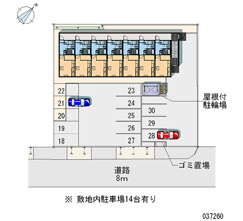 レオパレスラスターＢ 月極駐車場